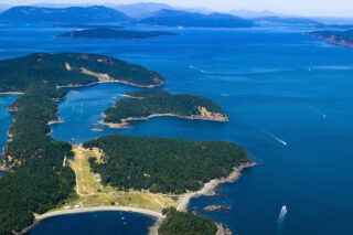 bird's eye view of the san juan islands