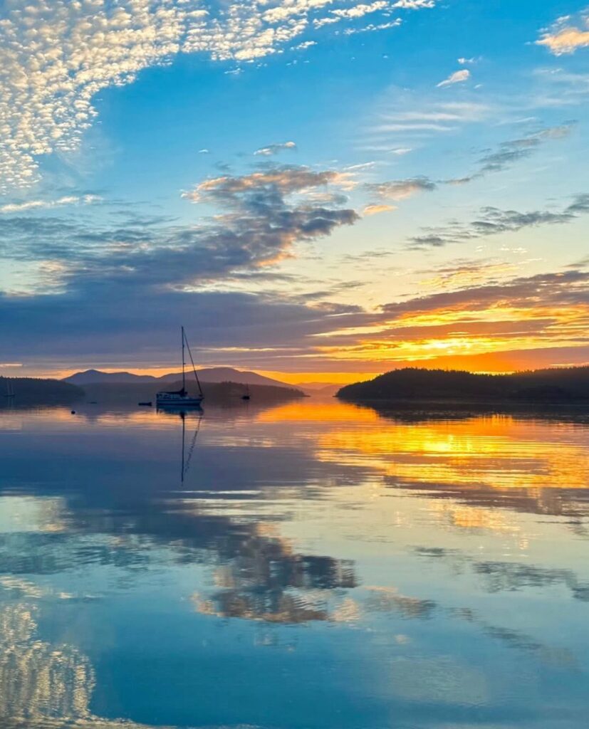 The Salish Sea at sunset
